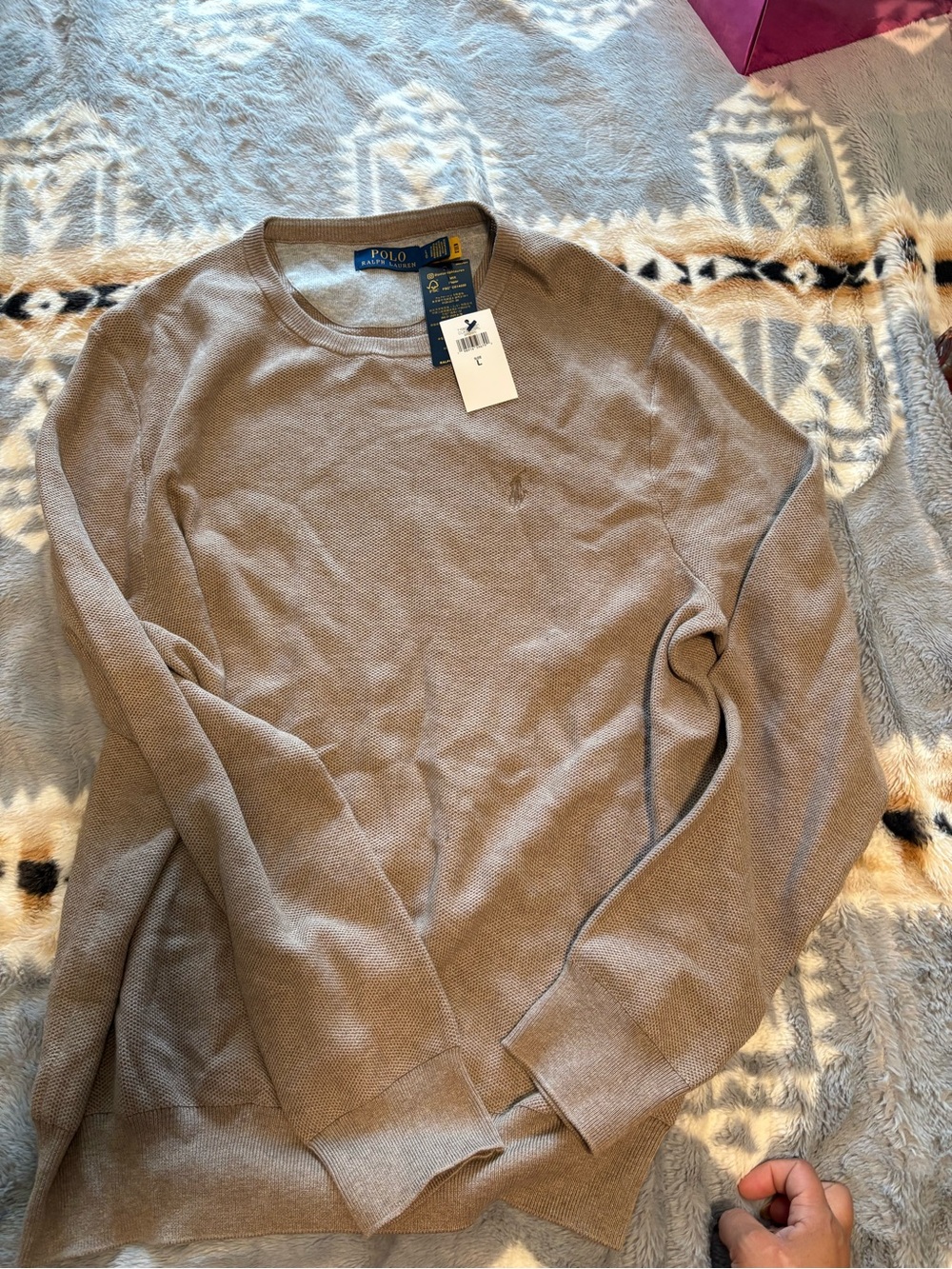 Polo by Ralph Lauren Men's Crewneck Sweater - Taupe Brown